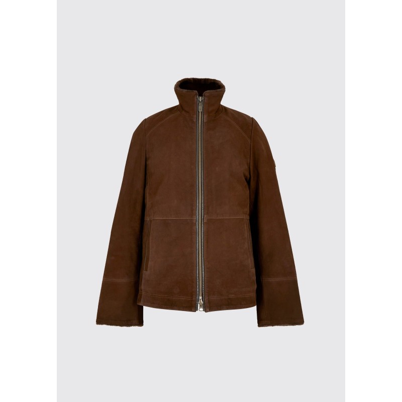 Brandneu Dubarry Merriman Lederjacke - Walnut